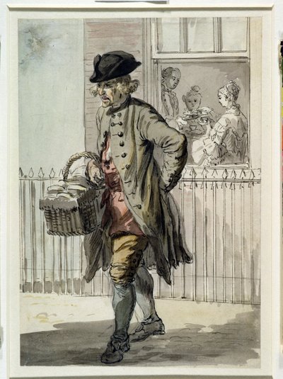 London Cries: A Muffin Man by Paul Sandby